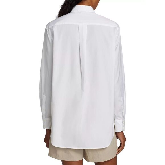 New RAG & BONE Maxine Cotton Button Front Shirt in White Size Large - Picture 3 of 7
